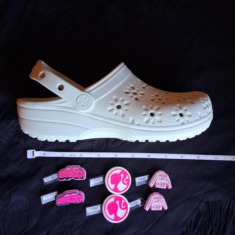 Barbie x Crocs Jibbitz Charms: 2 Jackets, 2 Silhouettes, 2 Cars (6 Total) 2023 - Picture 8 of 12